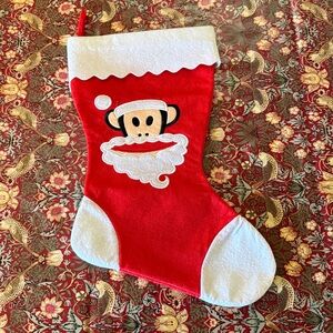 Paul Frank Red and White Christmas Holiday Stocking - New